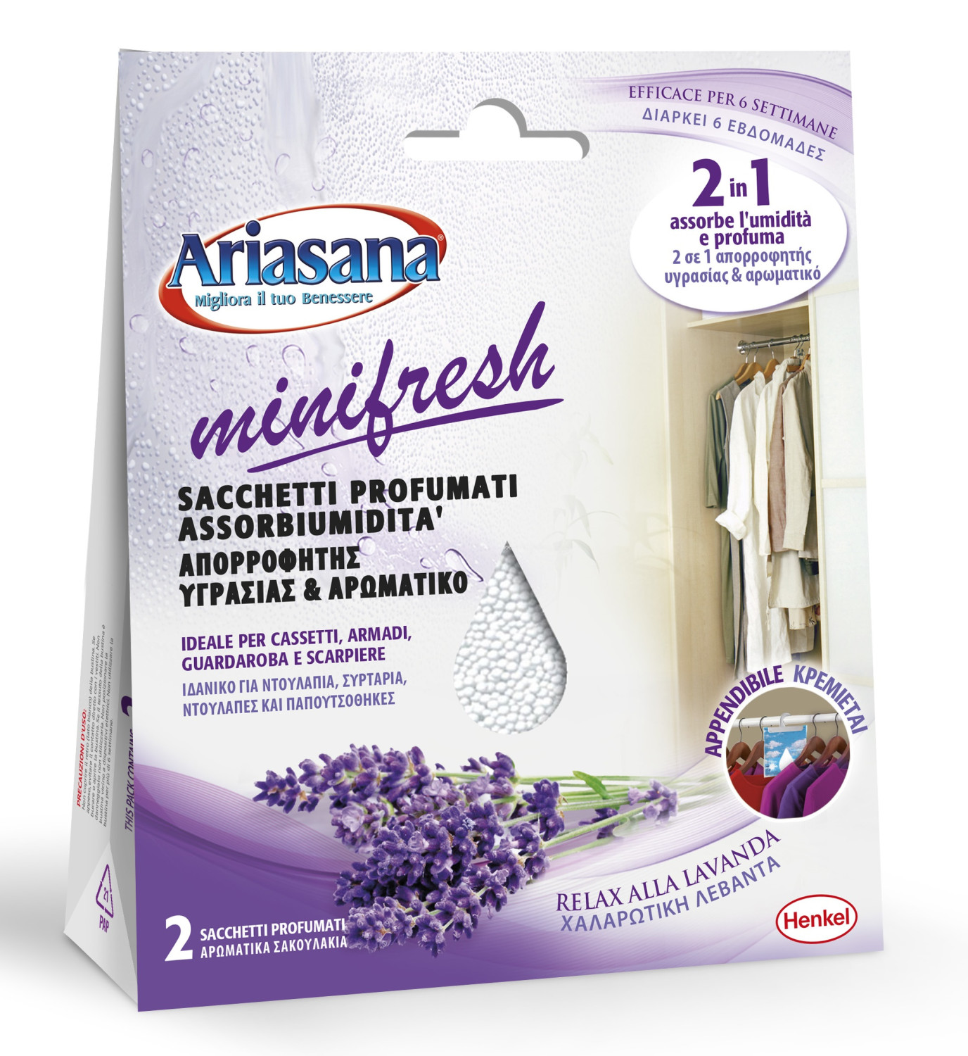 Ariasana 2091955 Haushaltsabsorptionsmittel & -nachfüllung Absorbierer (nachfüllpackung) Feuchtigkeitsabsorbierer