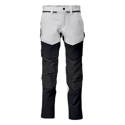 22379-311 Hose mit Knietaschen, weiß/anthrazitgrau, 76C47