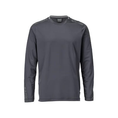 22481-618 T-Shirt, Langarm, anthrazitgrau, 4XL