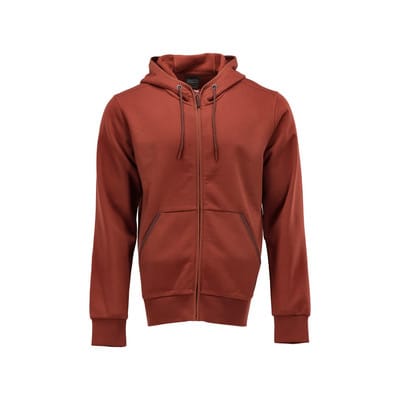22486-378 Kapuzensweatshirt mit Reißverschluss, herbstrot, 4XL