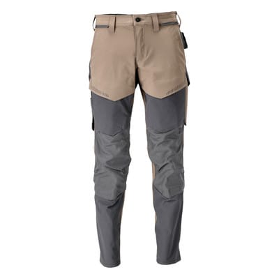 22379-311 Hose mit Knietaschen, dunkel sandbeige/anthrazitgrau, 76C47