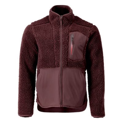 22303-682 Faserpelz Jacke mit Reißverschluss, bordeaux, XL