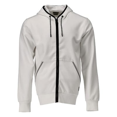 22486-378 Kapuzensweatshirt mit Reißverschluss, weiß, S