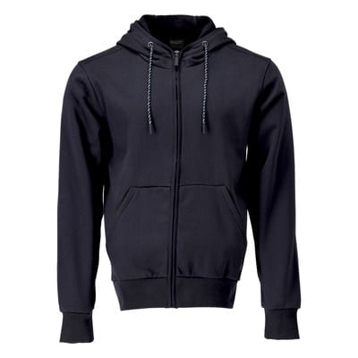 22486-378 Kapuzensweatshirt mit Reißverschluss, schwarzblau, M