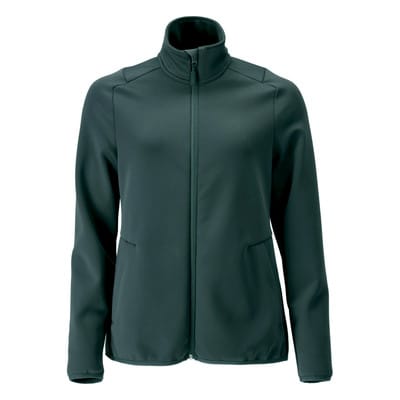 22553-608 Fleecepullover mit Reißverschluss, waldgrün, L