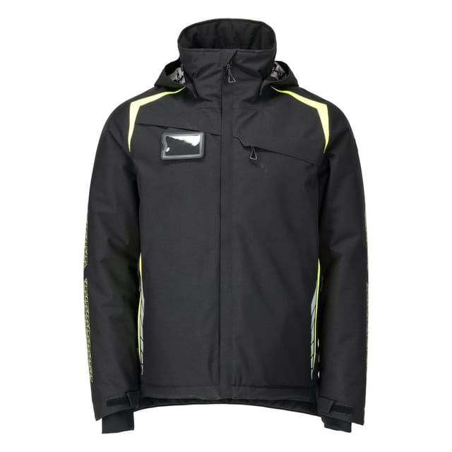 23035-231 Winterjacke, schwarz/hi-vis gelb, M