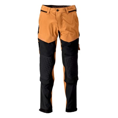 22279-605 Hose mit Knietaschen, nussbraun/schwarz, 82C48