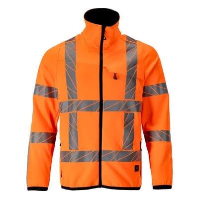 24103-315 Fleecepullover mit Reißverschluss, hi-vis orange, M