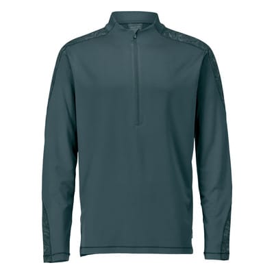 22681-618 T-Shirt, Langarm, mit kurzem Reißverschluss, waldgrün, XL