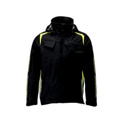 23035-231 Winterjacke, schwarz/hi-vis gelb, XL