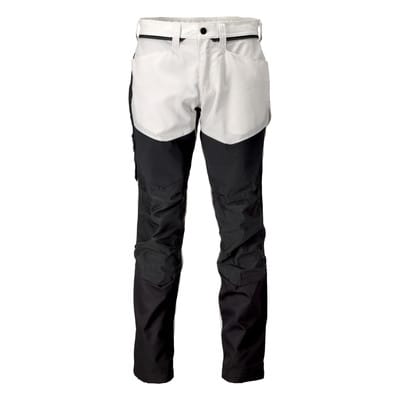 22479-230 Hose mit Knietaschen, weiß/anthrazitgrau, 90C51