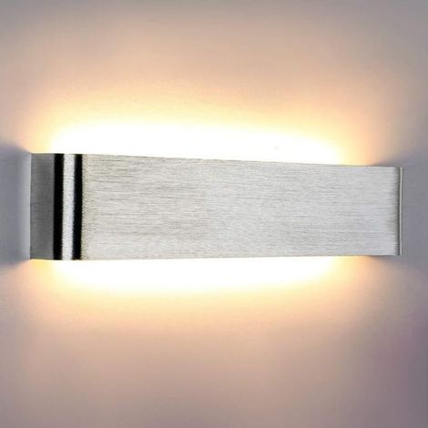 Brossé Argent Blanc Chaud, Wandleuchte Für Innenräume, Led-wandleuchte, 18 W, 40 Cm, 3000 K, Moderne Wandleuchte Ip44 Für Salon Escalier Couloi