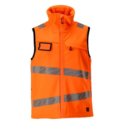24065-143 Softshell Weste, hi-vis orange, M