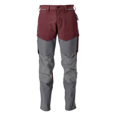 22379-311 Hose mit Knietaschen, bordeaux/anthrazitgrau, 82C52