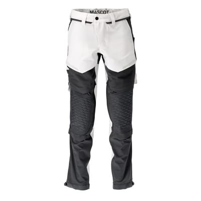 22279-605 Hose mit Knietaschen, weiß/anthrazitgrau, 90C50