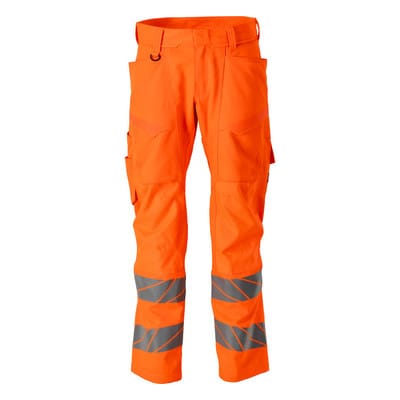 24579-236 Hose mit Knietaschen, hi-vis orange, 76C48