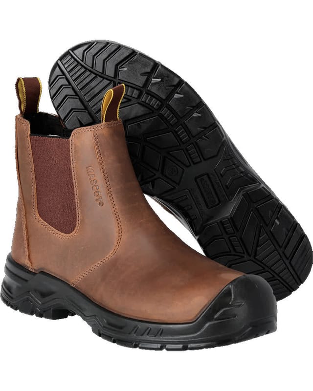 F1000-715 Sicherheitsstiefel, nussbraun/schwarz, 1050