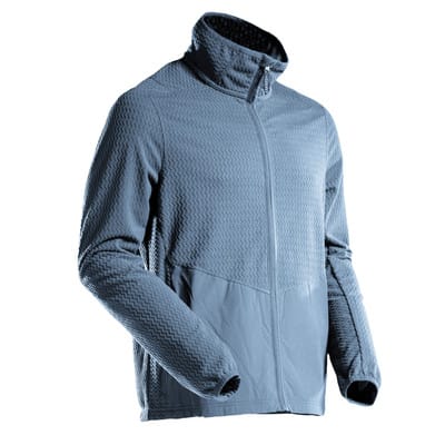 22803-639 Microfleece Pullover mit Reißverschluss, steinblau, M