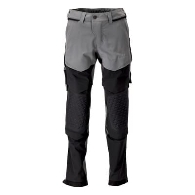22279-605 Hose mit Knietaschen, anthrazitgrau/schwarz, 82C42