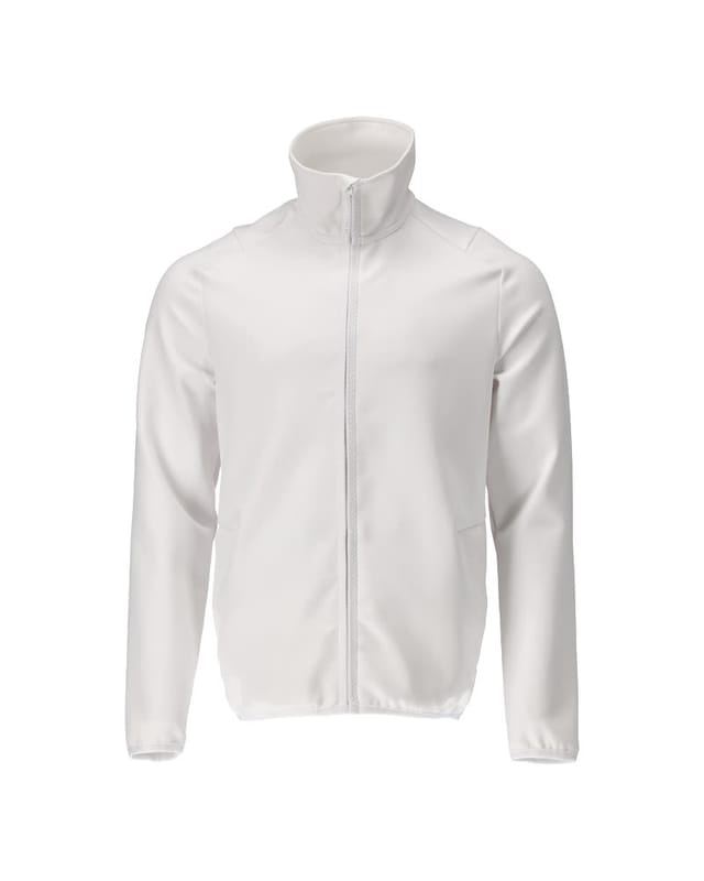22585-608 Fleecepullover mit Reißverschluss, weiß, 3XL