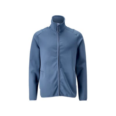 22585-608 Fleecepullover mit Reißverschluss, steinblau, XL