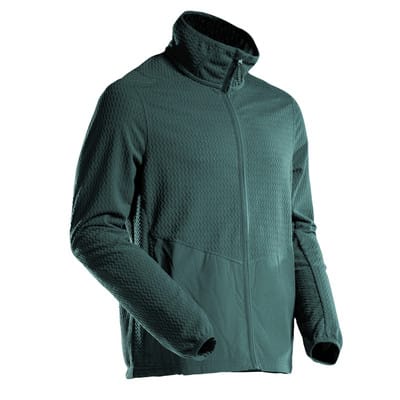 22803-639 Microfleece Pullover mit Reißverschluss, waldgrün, 2XL