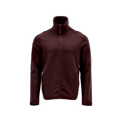 22585-608 Fleecepullover mit Reißverschluss, bordeaux, M