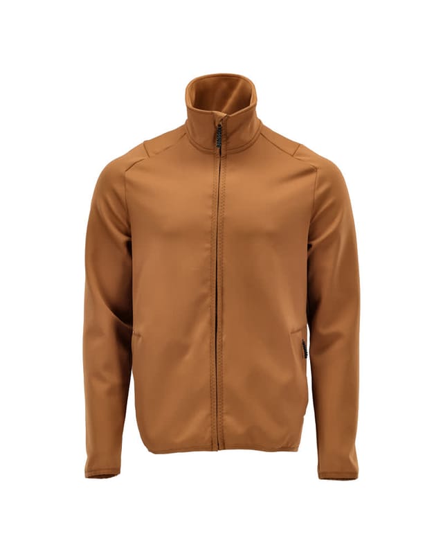 22585-608 Fleecepullover mit Reißverschluss, nussbraun, 4XL