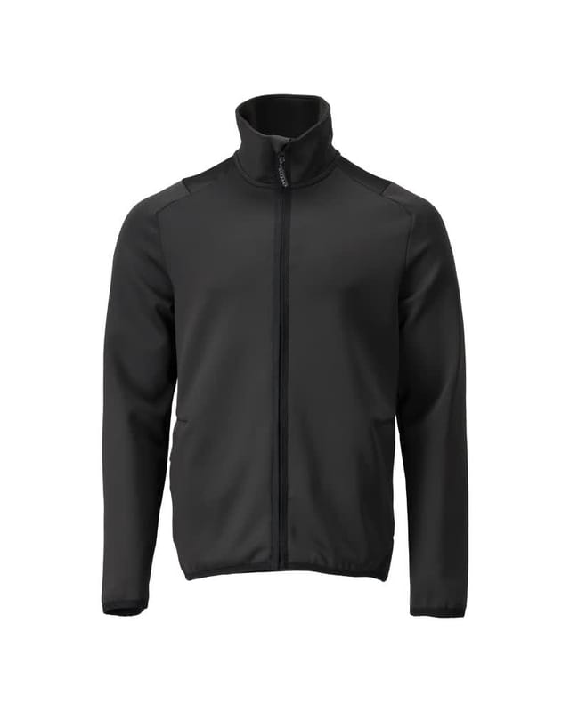 22585-608 Fleecepullover mit Reißverschluss, schwarz, 3XL