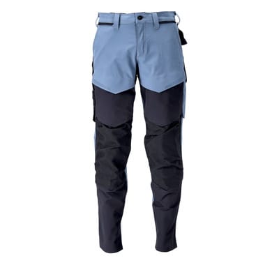 22379-311 Hose mit Knietaschen, steinblau/schwarzblau, 82C42