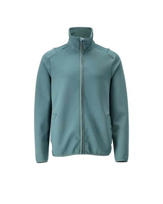 22585-608 Fleecepullover mit Reißverschluss, hell waldgrün, 3XL