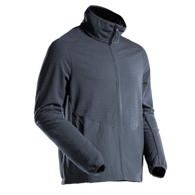 22803-639 Microfleece Pullover mit Reißverschluss, schwarzblau, 2XL