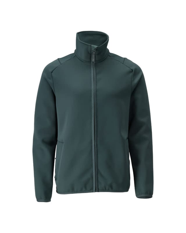 22585-608 Fleecepullover mit Reißverschluss, waldgrün, 3XL