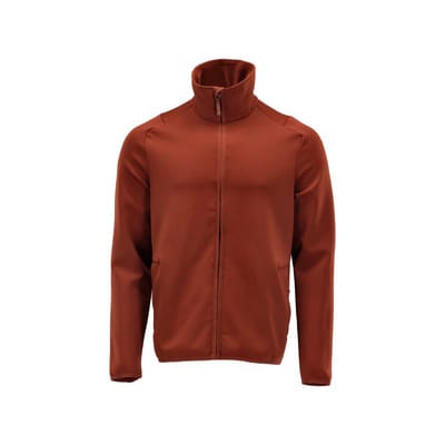 22585-608 Fleecepullover mit Reißverschluss, herbstrot, XS