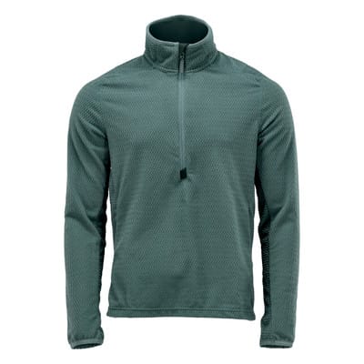 22703-639 Microfleece Pullover mit kurzem Reißverschluss, hell waldgrün, XL