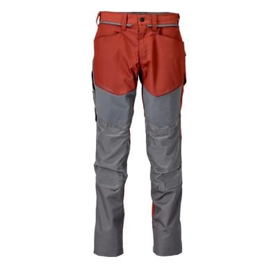 22479-230 Hose mit Knietaschen, herbstrot/anthrazitgrau, 76C48