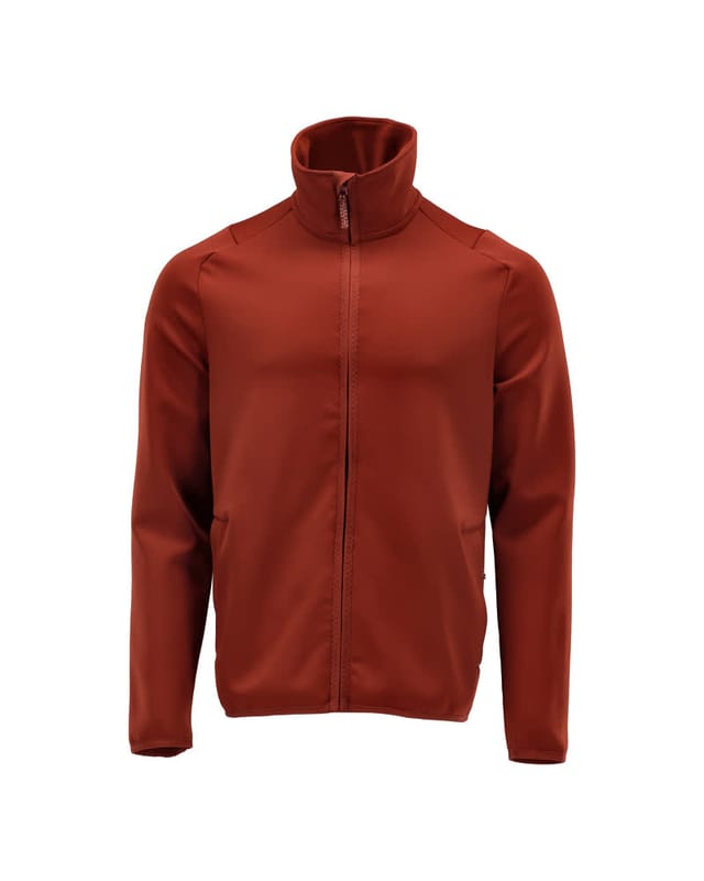 22585-608 Fleecepullover mit Reißverschluss, herbstrot, 4XL