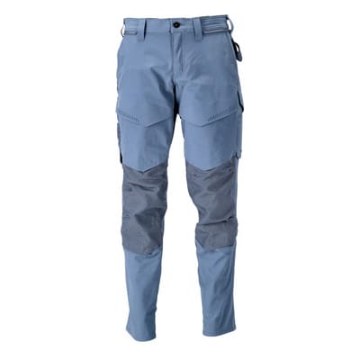 22379-311 Hose mit Knietaschen, steinblau, 90C52