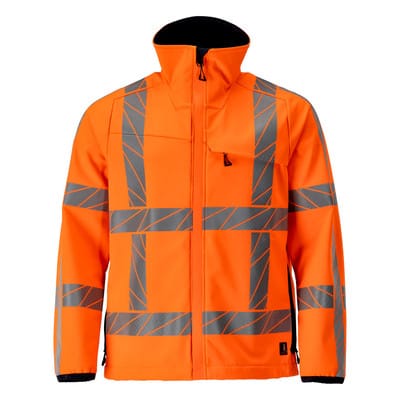 24002-143 Softshell Jacke, hi-vis orange, XL