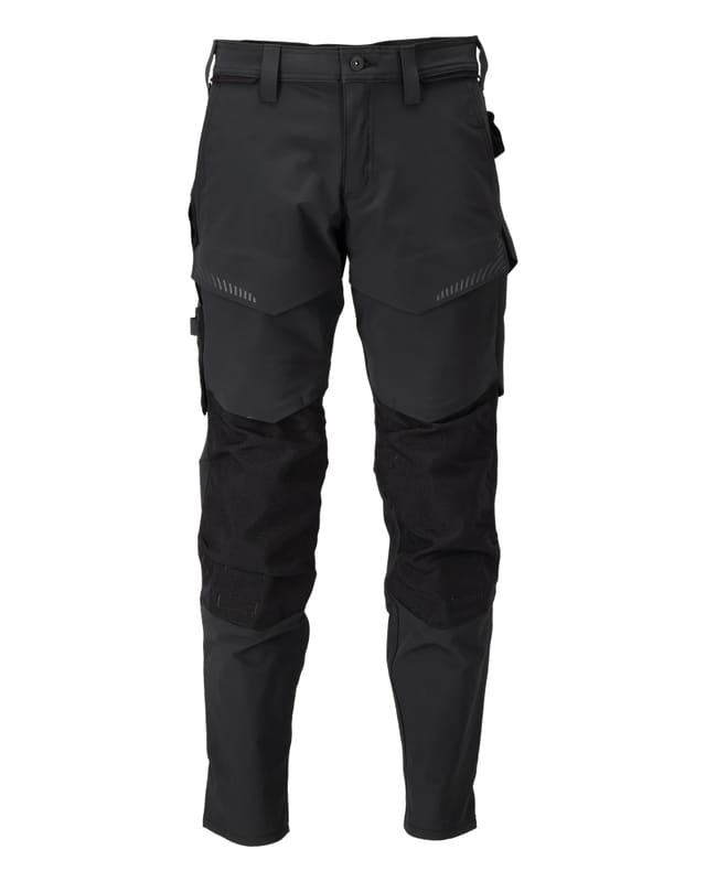 22379-311 Hose mit Knietaschen, schwarz, 76C48