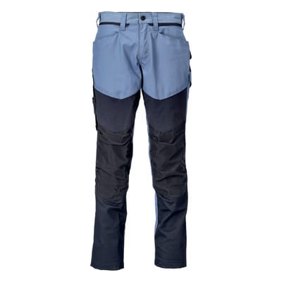 22479-230 Hose mit Knietaschen, steinblau/schwarzblau, 76C44