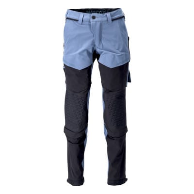 22279-605 Hose mit Knietaschen, steinblau/schwarzblau, 76C45