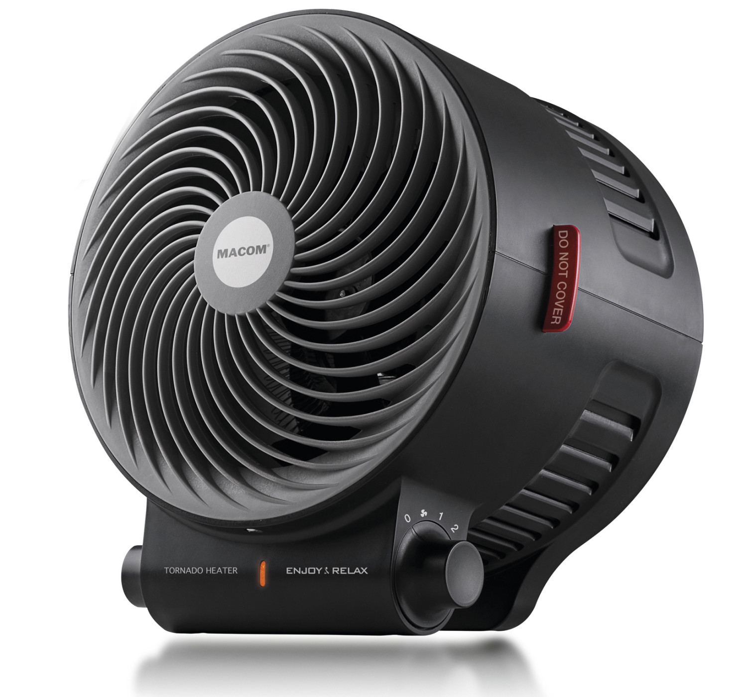 Macom Enjoy & Relax Tornado Drinnen Schwarz 2000 W Elektrischer Raumheizlüfter