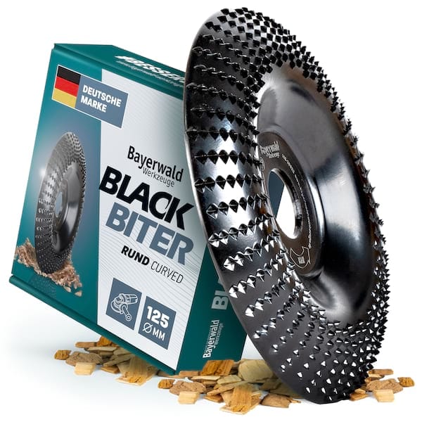 1x Raspelscheibe Black Biter rund / curved Ø125 mm für Winkelschleifer | Bayerwald Raspelscheiben