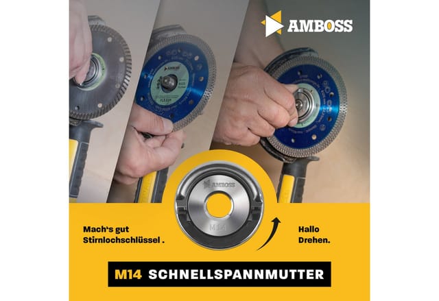 1x Schnellspannmutter für Winkelschleifer und -Adapter | Weiteres Zubehör für Winkelschleifer
