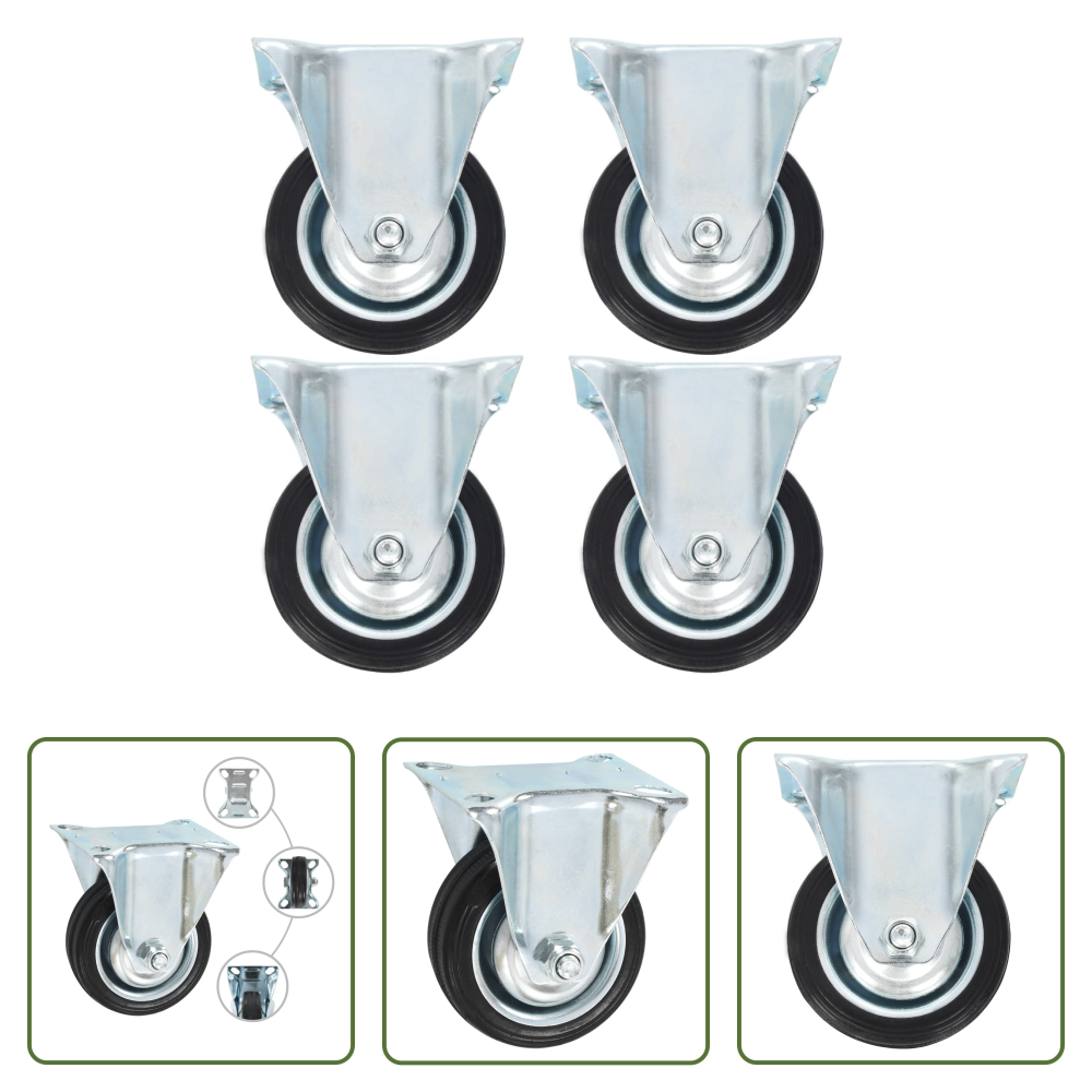 Rollen Für Möbel - Bockrollen 4 Stk. 75 Mm