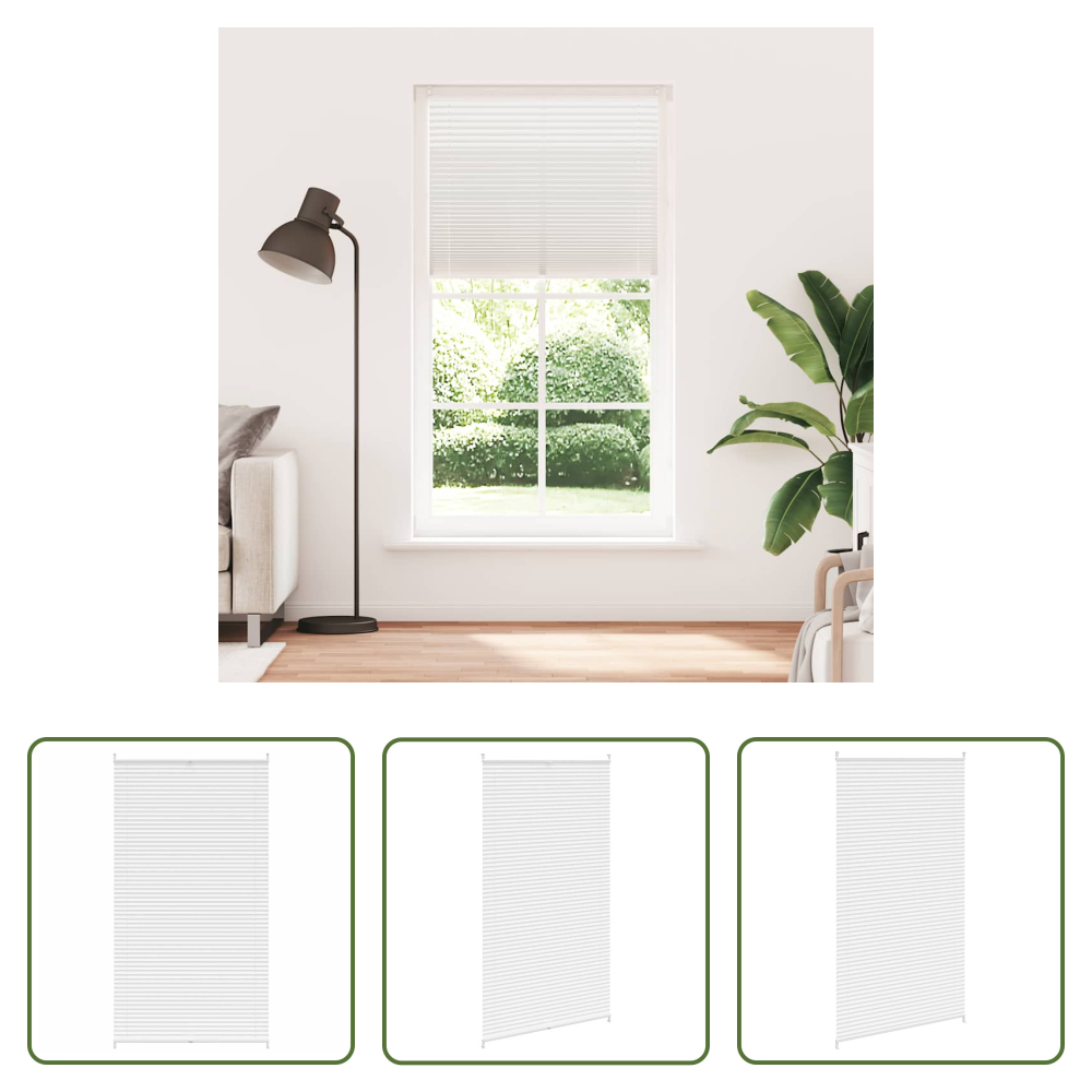 Fensterrollo - Plissee Faltrollo Rollo Plisseerollo 100x200cm Weiß