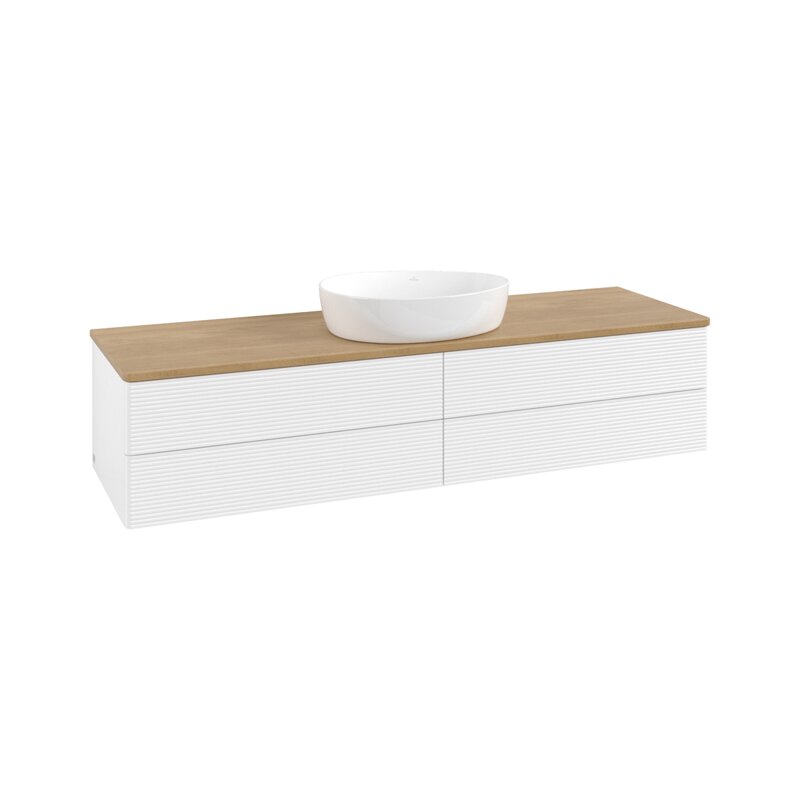 Vilelroy & Boch Waschbeckenunterschrank Antao K25111 1600x360x500mm Eckig White Matt Lacquer