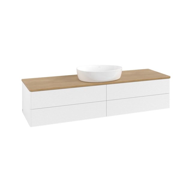 Vilelroy & Boch Waschbeckenunterschrank Antao K25111 1600x360x500mm Eckig White Matt Lacquer