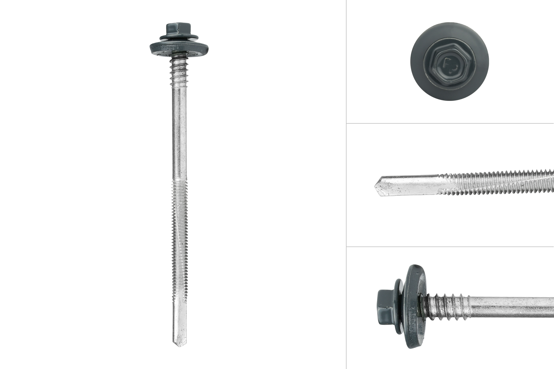 Schrauben Für Sandwichplatten Verzinkt - Anthrazit - 5.5 / 6.3 X